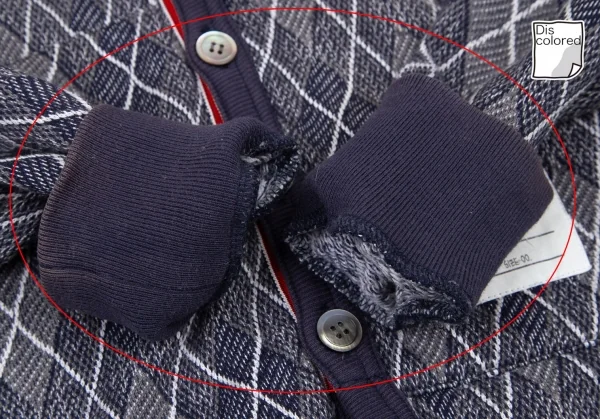 トムブラウンTHOM BROWNE 4BARアーガイルチェックボタンパーカー 0 グレー紺00 K-105251_009