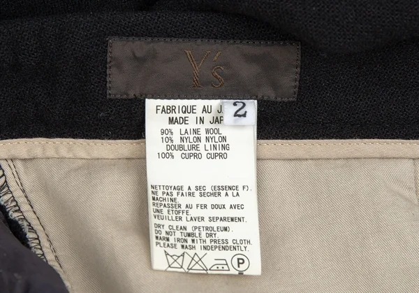 ワイズフォーメンY's for men ウールチェックライン切り替えデザインパンツ 黒他2 K-105261_013