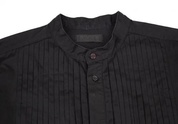 サイトs'yte コットンフロントプリーツマオカラーロングシャツ 黒3 K-105263_002