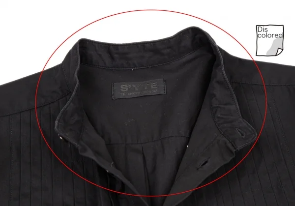 サイトs'yte コットンフロントプリーツマオカラーロングシャツ 黒3 K-105263_004