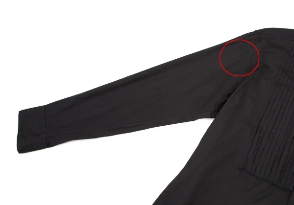 サイトs'yte コットンフロントプリーツマオカラーロングシャツ 黒3 K-105263_005