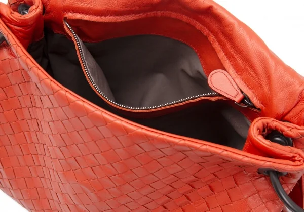 ボッテガヴェネタ BOTTEGA VENETA　イントレチャートフラップショルダーバッグ オレンジ K-105268_016
