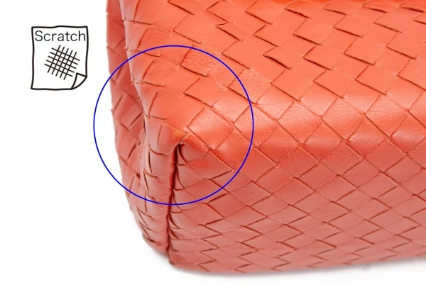 ボッテガヴェネタ BOTTEGA VENETA　イントレチャートフラップショルダーバッグ オレンジ K-105268_006