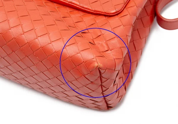 ボッテガヴェネタ BOTTEGA VENETA　イントレチャートフラップショルダーバッグ オレンジ K-105268_007