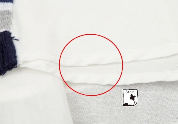 アツロウタヤマATSURO TAYAMA コットンボーダーシャツレイヤードノースリーブトップス 紺グレー白36 K-105284_007