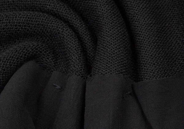 アツロウタヤマATSURO TAYAMA レーヨンリネンメッシュ折り返し半袖カットソー 黒36 K-105285_009