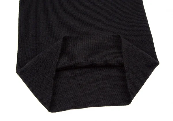 リミフゥLIMI feu ウールフェイクファーネック着脱袖グローブリブニットセーター 黒S K-105291_010