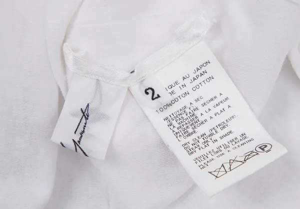 ヨウジヤマモト ファムYohji Yamamoto FEMME コットン変形アシンメトリーキャミソール 白2 K-105293_017