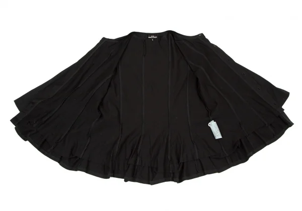 トリココムデギャルソンtricot COMME des GARCONS コットン染色加工7分袖天竺カーディガン 黒S K-105298_010