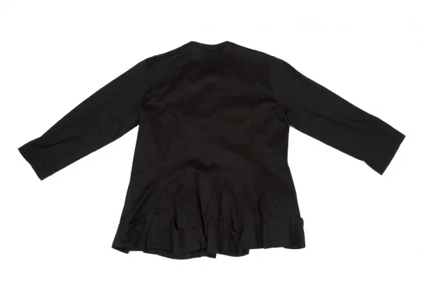 トリココムデギャルソンtricot COMME des GARCONS コットン染色加工7分袖天竺カーディガン 黒S K-105298_011