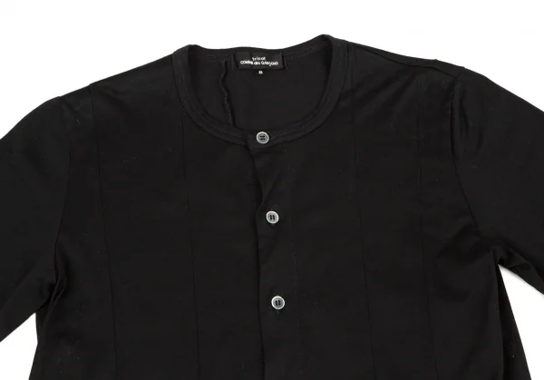 トリココムデギャルソンtricot COMME des GARCONS コットン染色加工7分袖天竺カーディガン 黒S K-105298_003