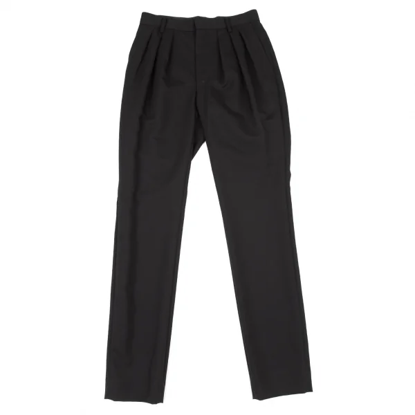 ジュンヤワタナベ コムデギャルソンJUNYA WATANABE COMME des GARCONS モヘア混タックウールテーパードパンツ 黒S K-105310_001