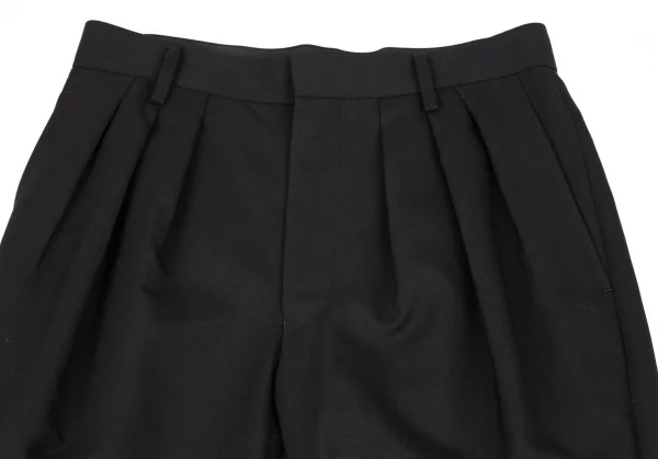 ジュンヤワタナベ コムデギャルソンJUNYA WATANABE COMME des GARCONS モヘア混タックウールテーパードパンツ 黒S K-105310_002