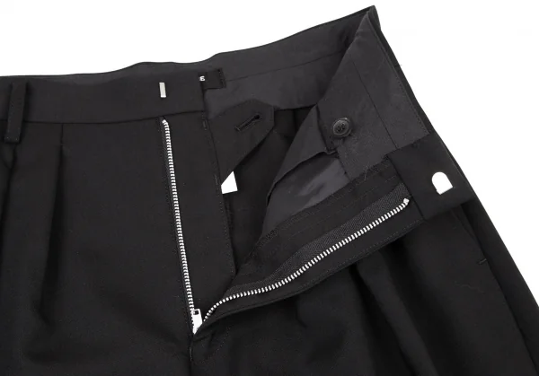 ジュンヤワタナベ コムデギャルソンJUNYA WATANABE COMME des GARCONS モヘア混タックウールテーパードパンツ 黒S K-105310_003