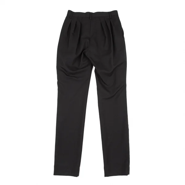 ジュンヤワタナベ コムデギャルソンJUNYA WATANABE COMME des GARCONS モヘア混タックウールテーパードパンツ 黒S K-105310_008