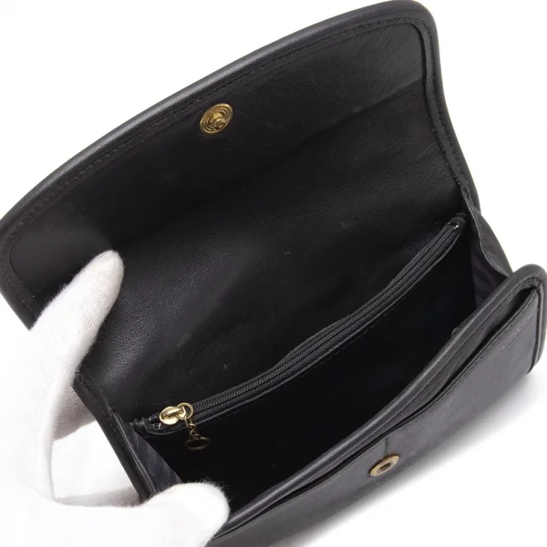 コーチCOACH レザーウォレットショルダーポーチ 黒 K-105324_010