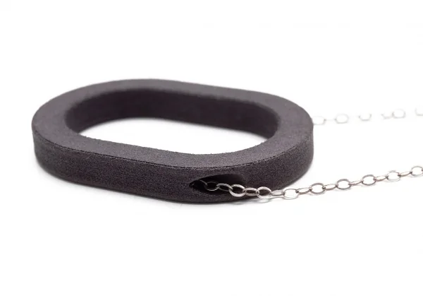 バーニーズニューヨークBARNEYS NEW YORK モチーフシルバーネックレス チャコール K-105351_004