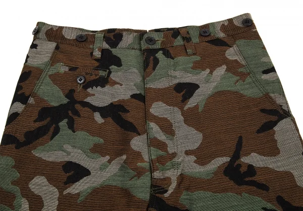 新品!ジュンヤワタナベ コムデギャルソンJUNYA WATANABE COMME des GARCONS ウールカモフラジャガードパンツ カーキ黒緑XS K-105355_002