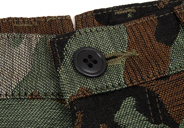 新品!ジュンヤワタナベ コムデギャルソンJUNYA WATANABE COMME des GARCONS ウールカモフラジャガードパンツ カーキ黒緑XS K-105355_003