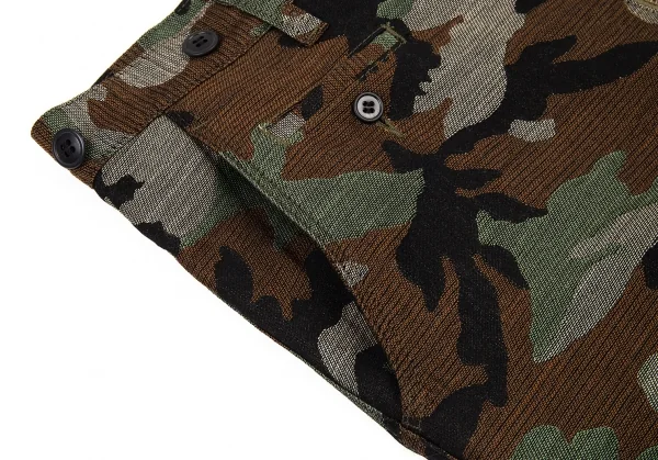 新品!ジュンヤワタナベ コムデギャルソンJUNYA WATANABE COMME des GARCONS ウールカモフラジャガードパンツ カーキ黒緑XS K-105355_005