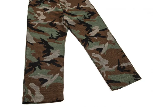 新品!ジュンヤワタナベ コムデギャルソンJUNYA WATANABE COMME des GARCONS ウールカモフラジャガードパンツ カーキ黒緑XS K-105355_006