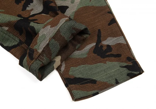 新品!ジュンヤワタナベ コムデギャルソンJUNYA WATANABE COMME des GARCONS ウールカモフラジャガードパンツ カーキ黒緑XS K-105355_007