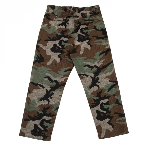 新品!ジュンヤワタナベ コムデギャルソンJUNYA WATANABE COMME des GARCONS ウールカモフラジャガードパンツ カーキ黒緑XS K-105355_008