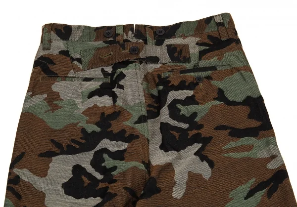 新品!ジュンヤワタナベ コムデギャルソンJUNYA WATANABE COMME des GARCONS ウールカモフラジャガードパンツ カーキ黒緑XS K-105355_009
