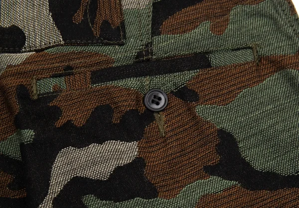 新品!ジュンヤワタナベ コムデギャルソンJUNYA WATANABE COMME des GARCONS ウールカモフラジャガードパンツ カーキ黒緑XS K-105355_011