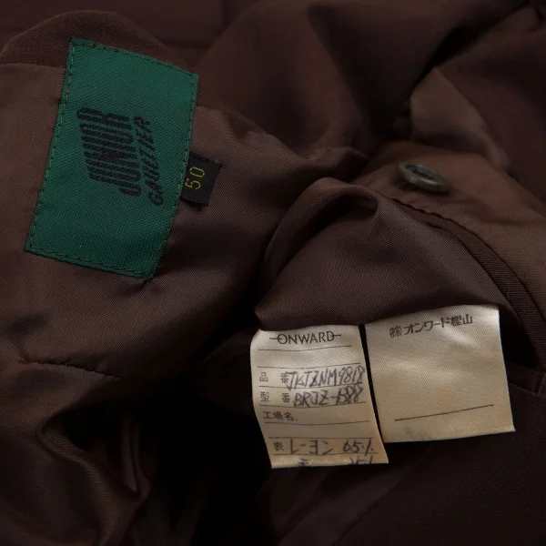 ジュニアゴルチエJUNIOR GAULTIER ジップデザインダブルブレストジャケット 茶50 K-105422_020