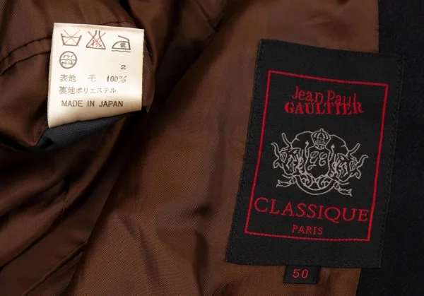 ジャンポールゴルチエ クラシックJean Paul GAULTIER CLASSIQUE トリプルチェンジポケットジャケット 黒50 K-105425_018