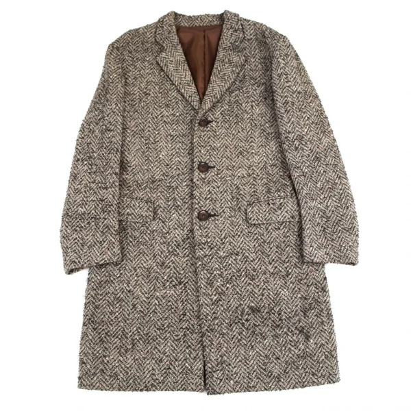 Jean Paul GAULTIER CLASSIQUE Herringbone Tweed Coat White,Black 50 K-105429_001