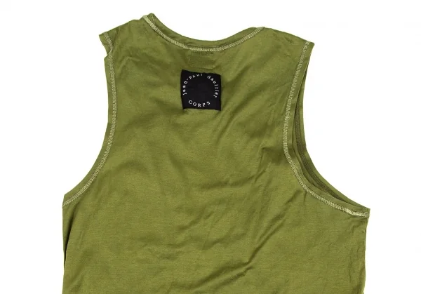 ジャンポールゴルチエ オムJean Paul GAULTIER HOMME ネックドローコードタンクトップ 緑M K-105434_012