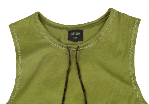 ジャンポールゴルチエ オムJean Paul GAULTIER HOMME ネックドローコードタンクトップ 緑M K-105434_006