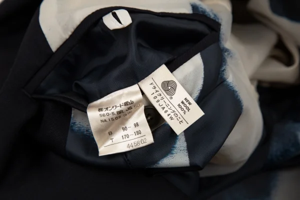 ジャンポールゴルチエ オムJean Paul GAULTIER HOMME 裏ボディプリントダブルブレストジャケット 黒50 K-105437_019