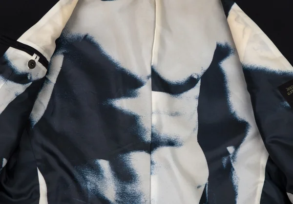 ジャンポールゴルチエ オムJean Paul GAULTIER HOMME 裏ボディプリントダブルブレストジャケット 黒50 K-105437_002