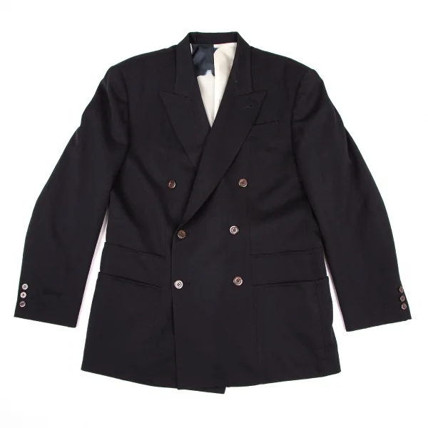 ジャンポールゴルチエ オムJean Paul GAULTIER HOMME 裏ボディプリントダブルブレストジャケット 黒50 K-105437_003