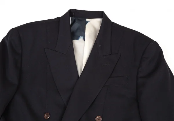ジャンポールゴルチエ オムJean Paul GAULTIER HOMME 裏ボディプリントダブルブレストジャケット 黒50 K-105437_004