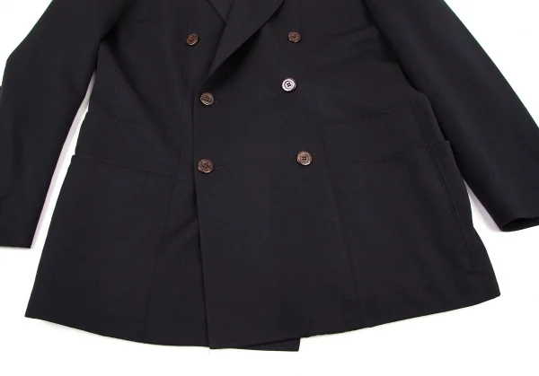 ジャンポールゴルチエ オムJean Paul GAULTIER HOMME 裏ボディプリントダブルブレストジャケット 黒50 K-105437_009