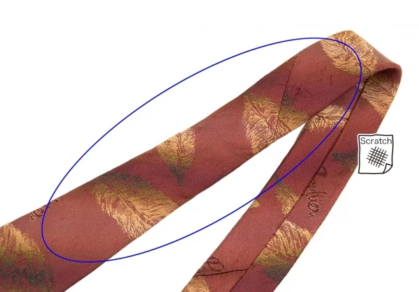 Jean-Paul GAULTIER HOMME Feather Jacquard Silk Tie K-105462_004