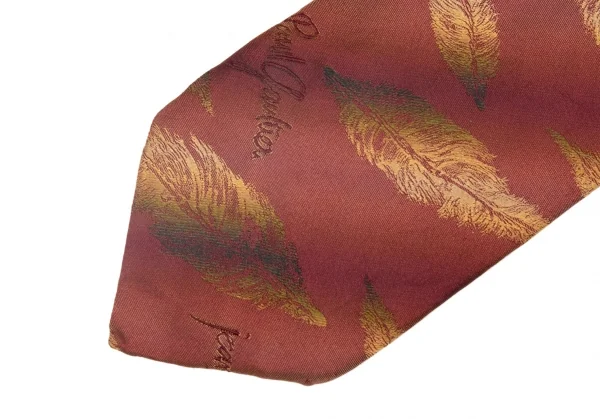 Jean-Paul GAULTIER HOMME Feather Jacquard Silk Tie K-105462_005