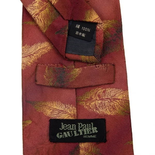 Jean-Paul GAULTIER HOMME Feather Jacquard Silk Tie K-105462_008