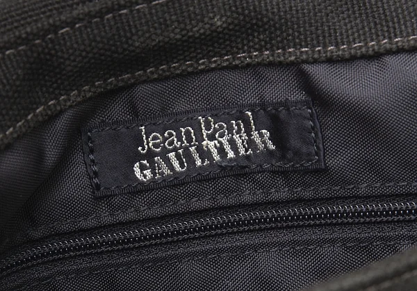ジャンポールゴルチエJean Paul GAULTIER クロコダイルエンボスフラップ2wayショルダーバッグ 黒 K-105470_019