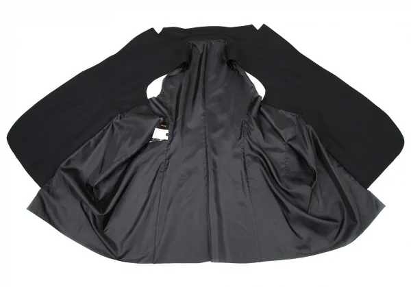 コムデギャルソンCOMME des GARCONS　異素材切替ワイドインサイドアウトボタンレスベスト 黒M K-105486_009