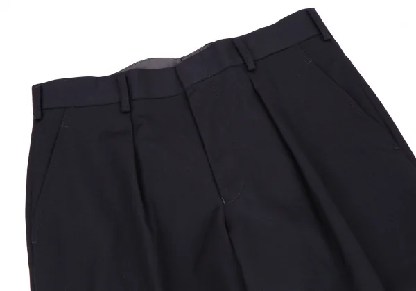 コムデギャルソンCOMME des GARCONSウールギャバタックテーパードパンツ 紺M K-105496_002