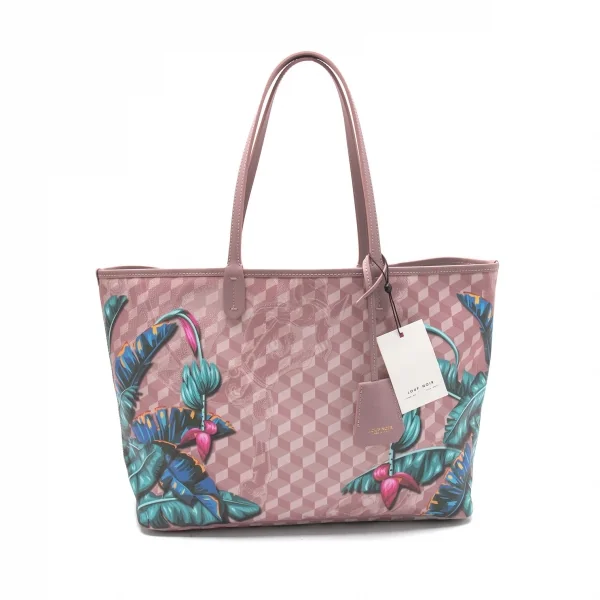 LOUP NOIR Printed Tote Bag Pink  K-105503_001