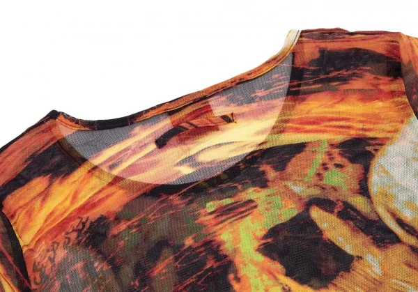 ジャンポールゴルチエJean Paul GAULTIER グラフィックプリントパワーネットTシャツ マルチ40 K-105511_011