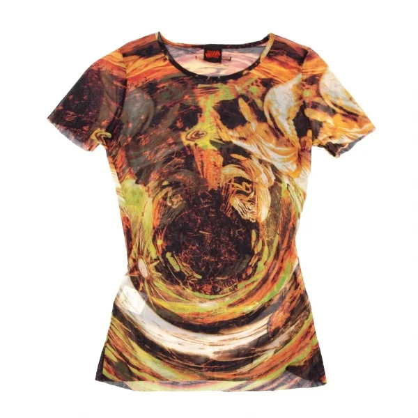 ジャンポールゴルチエJean Paul GAULTIER グラフィックプリントパワーネットTシャツ マルチ40 K-105511_002