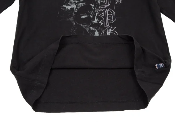 ジーンズポールゴルチエJean's Paul GAULTIER グラフィックプリント刺繍ストレッチカットソー 黒S K-105518_012