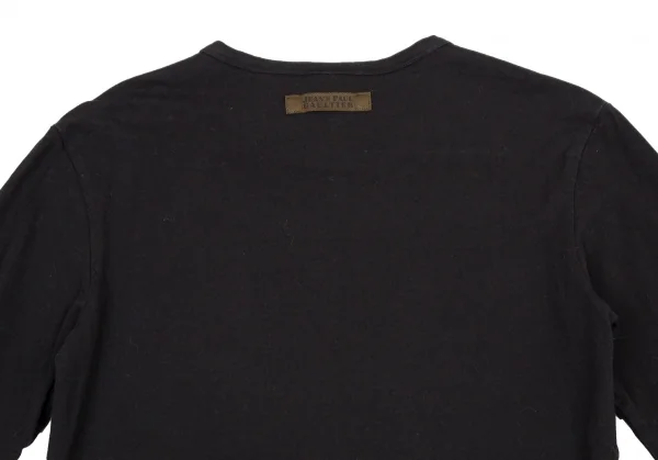 ジーンズポールゴルチエJean's Paul GAULTIER グラフィックプリント刺繍ストレッチカットソー 黒S K-105518_014